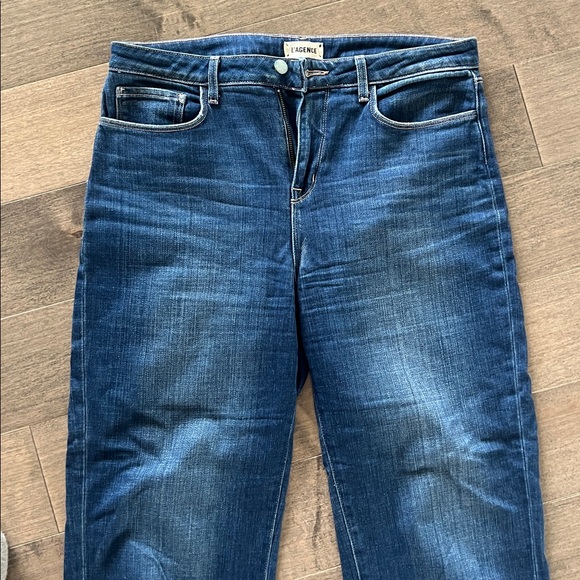 L'AGENCE Dark Blue Straight Leg Ankle Length - Picture 13 of 15